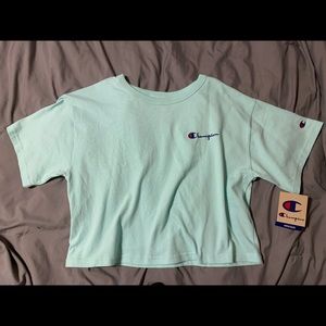 Mint Green Champion Crop Top